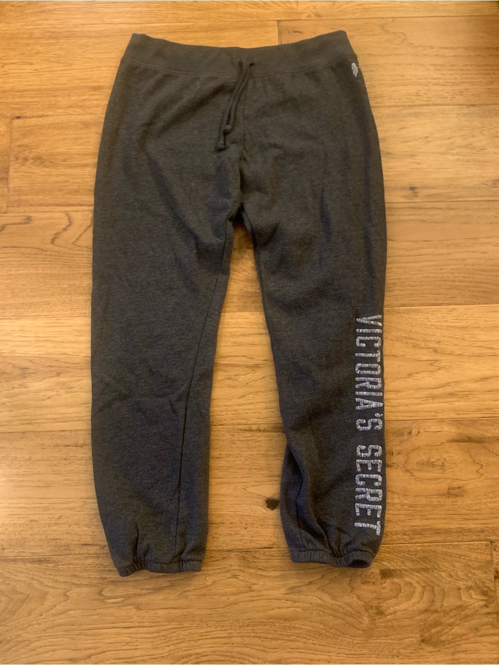 Victoria's Secret Dark Gray Logo Jogger Sweatpants
